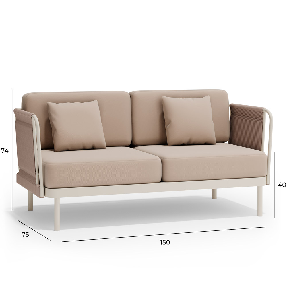 Габаритные размеры Диван лаунж Доминика